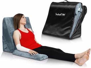 Lunix 3pcs Wedge Pillow Set For Reading, & Back, Leg and Knee Pain Relief