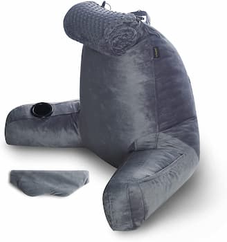 YNM Backrest Pillow with Arms and Cup Holder